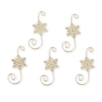 HOLIDAY Time 'Gold Snowflake' Weihnachtsbaumhänger 12 Teile Import USA